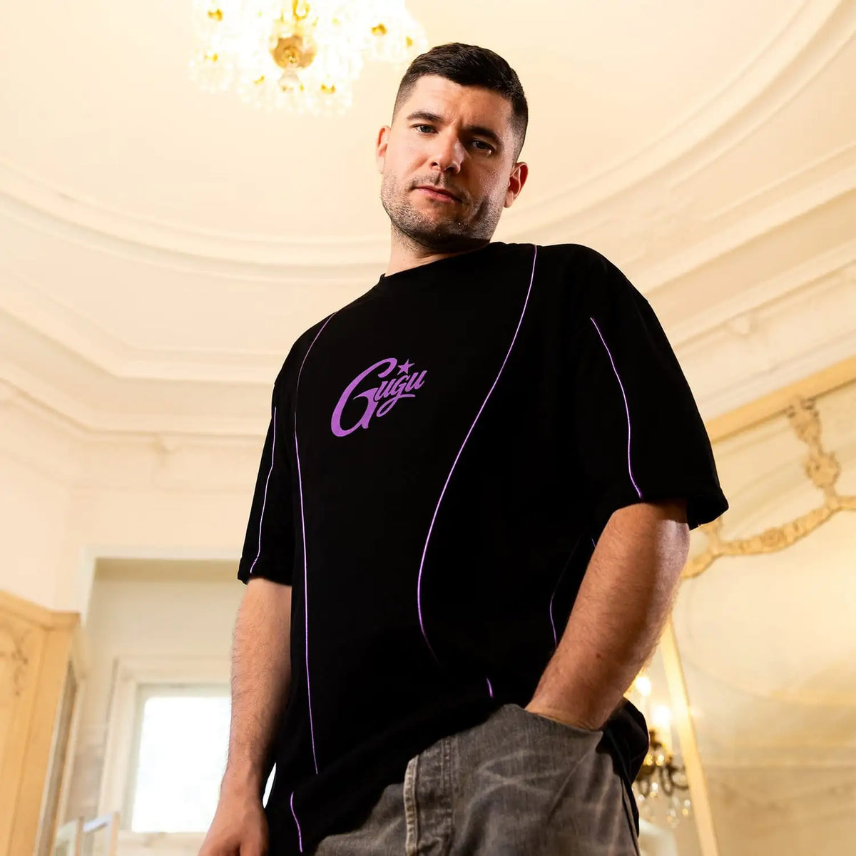 GUGU t-shirt "GUGU CUTS" black & violet